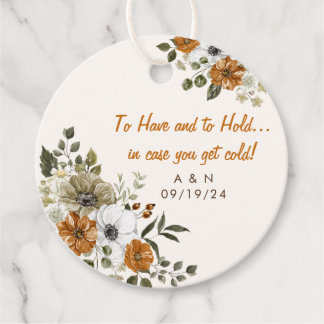 Hochzeit im Herbst Throw Blanket Rustikale Blume Geschenkanhänger