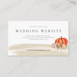 Hochzeit im Herbst von Autumn Pumpkins Visitenkarte