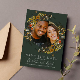 Hochzeit im Herbst von Herbst-Blättern Save The Date