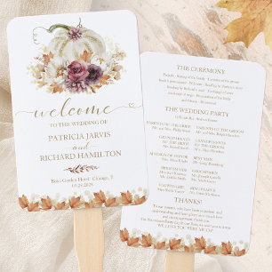 Hochzeit im Herbst von Pumpkin Floral Fächer