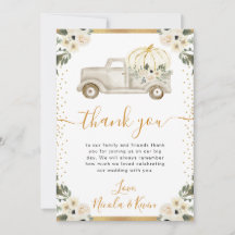 Hochzeit im Herbst von White and Gold Floral Pumpk