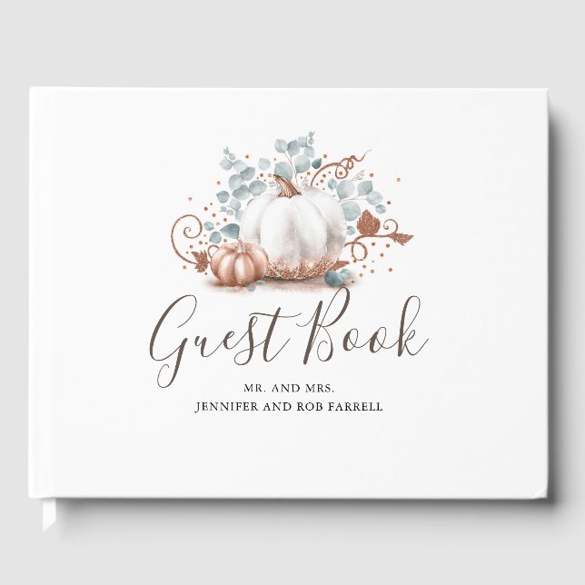 Hochzeit im Herbst von White and Rose Gästebuch (Vorderseite)