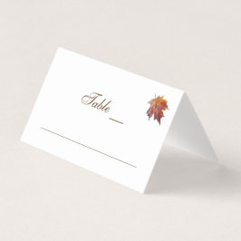 Hochzeit im Herbst Wasserfarbe Fallende Platzkarte Visitenkarten
