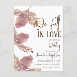 Hochzeit im Herbst Wasserfarbenleaf Brown Postkarte