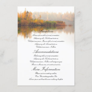 Hochzeit im Herbsts-Details Begleitkarte