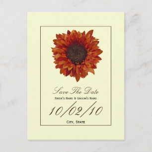 Hochzeit im Herbsts-Save the Date Ankündigungspostkarte