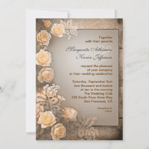 Hochzeit im Jahrgang viktorianische Rose Einladung