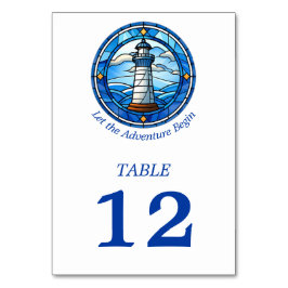 Hochzeit im Leuchtturm am Meer Tischnummer