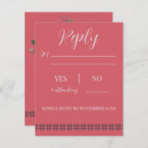 Hochzeit im Lodge Reply Card