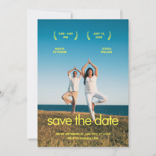 Hochzeit im Minimalistischen Foto Save The Date