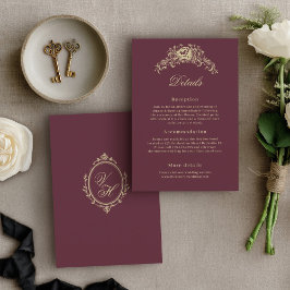 Hochzeit im Regency-Stil - Elegante Erbstücke als  Begleitkarte
