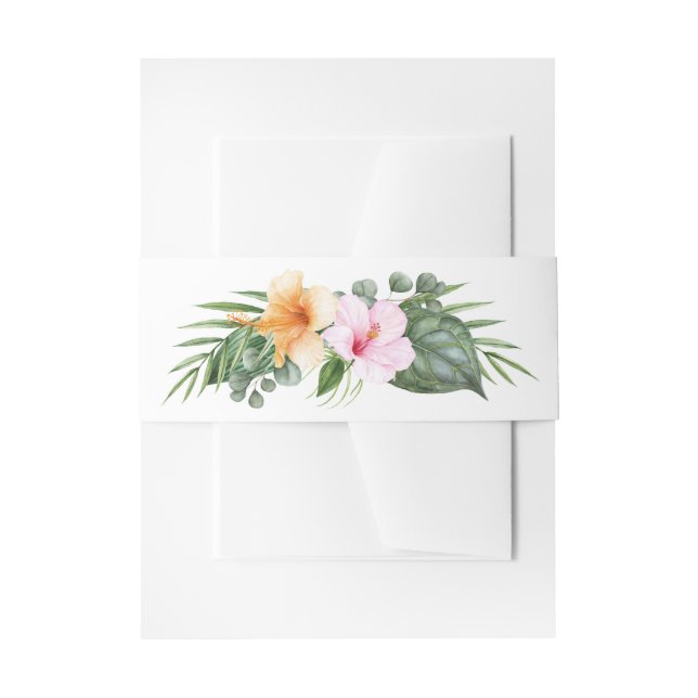 Hochzeit im tropischen botanischen Paradies Einladungsbanderole (Vorderseite Beispiel)