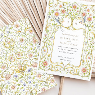 Hochzeit im Viktorianischen Garten mit Blumen und Einladung