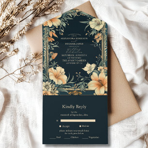Hochzeit im viktorianischen königlichen Stil All In One Einladung