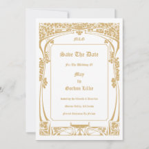Hochzeit im Vintage-Art-Nouveau-Stil