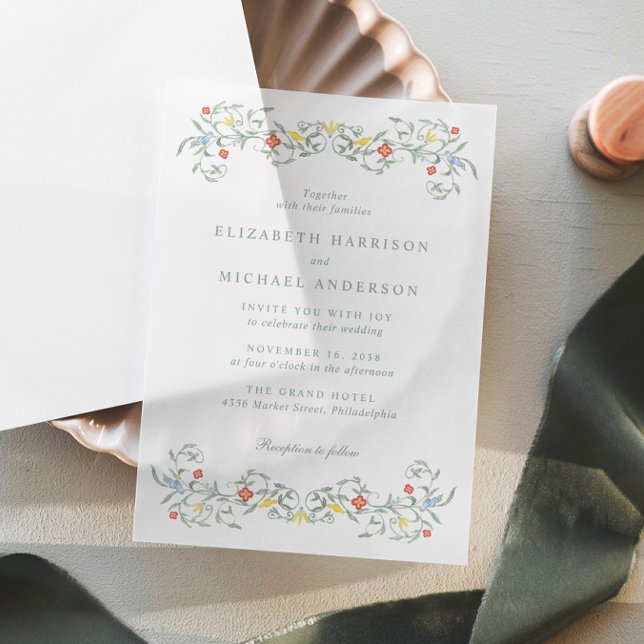 Hochzeit im Vintagen Garten (Elevate your wedding invitations with the timeless beauty of vellum overlays)