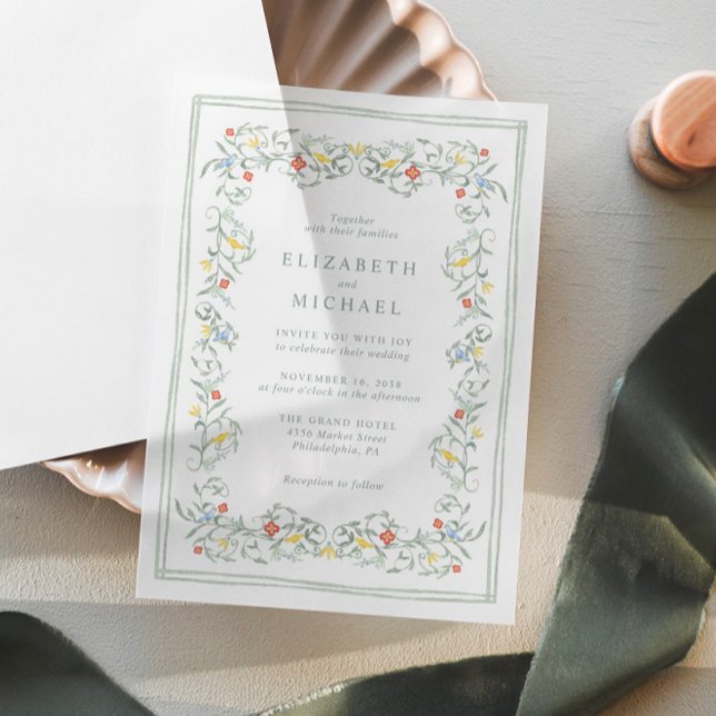 Hochzeit im Vintagen Garten (Elevate your wedding invitations with the timeless beauty of vellum overlays)
