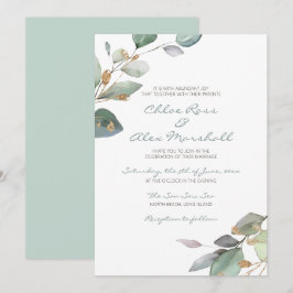 Hochzeit im Wasserfarbengarten Einladung
