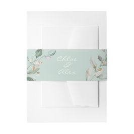 Hochzeit im Wasserfarbengarten Einladungsbanderole