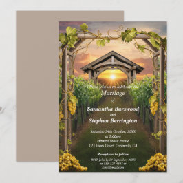 Hochzeit im Weingarten Einladung