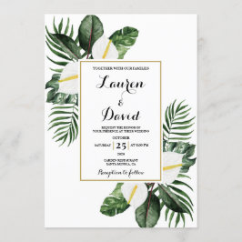 Hochzeit im Weißen Anthurium und im Grünen Einladung