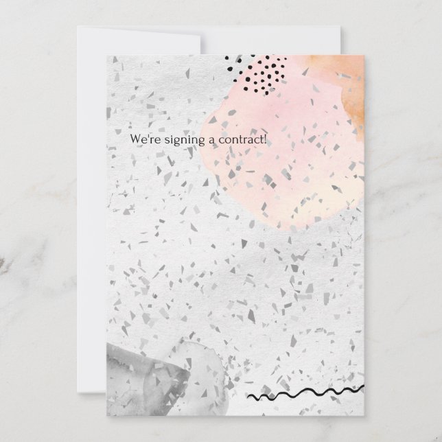 Hochzeit in Aquarellen Einladung (Vorderseite)