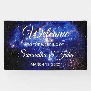 Hochzeit in Blau und Weiß Banner