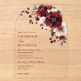 Hochzeit in Bordeaux und Arch Acryleinladungen