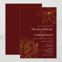 Hochzeit in Burgund und Gold