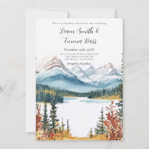Hochzeit in den kanadischen Rocky Mountains in Ban Einladung