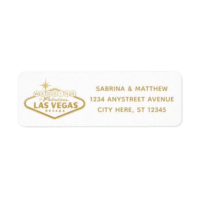 Hochzeit in der Rücksendeadresse Las Vegas (Vorne)