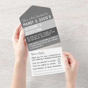 Hochzeit in einer Einladung