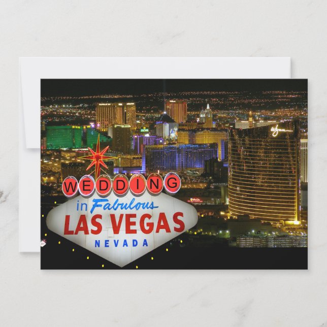 Hochzeit in Fabulous Las Vegas Einladung (Vorderseite)