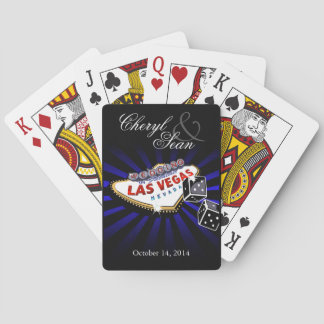 Hochzeit in Las Vegas blau und schwarz Las Vegas Z Spielkarten
