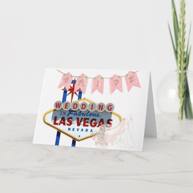 Hochzeit in Las Vegas Card Ankündigung (Vorderseite)