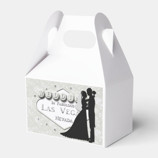 Hochzeit in Las Vegas Gefallen Box Geschenkschachtel (Vorderseite)