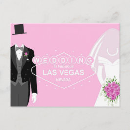 Hochzeit in Las Vegas, in einem Smoking und in ein Postkarte