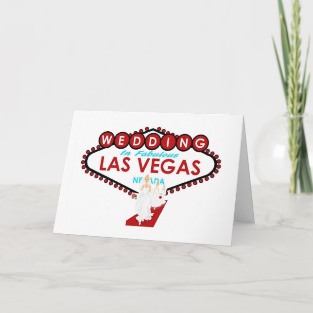 Hochzeit in Las Vegas mit Bridesmaids Card Einladung (Vorderseite)