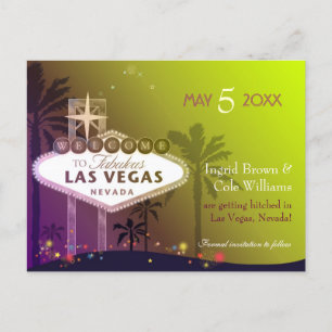 Hochzeit in Las Vegas Nevada Save the Date Ankündigungspostkarte