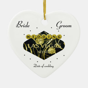 Hochzeit in Las Vegas Personalisierte Keramik Keramik Ornament