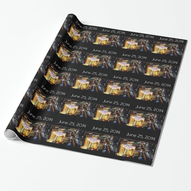 Hochzeit in Las Vegas Wrapping Paper Geschenkpapier (Ungerollt)