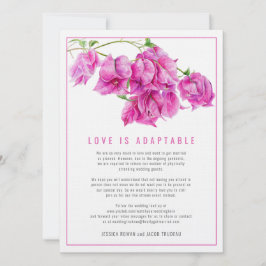 Hochzeit in Live-Stream Bougainvillea rosa Einladung