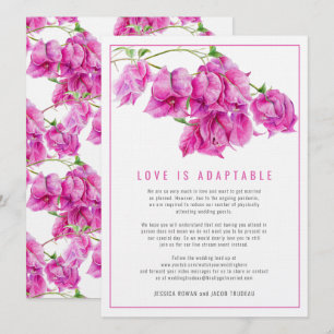 Hochzeit in Live-Stream Bougainvillea rosa Einladung