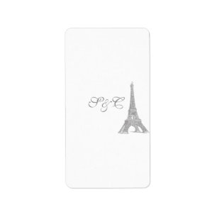 Hochzeit in Paris Hershey's Miniaturwrapper Adressaufkleber