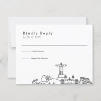 Hochzeit in Rio De Janeiro | Stilisierte Skyline-U