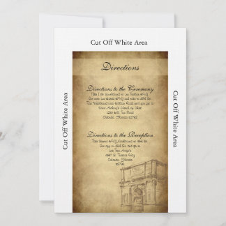 Hochzeit in Rom Directions Card Einladung
