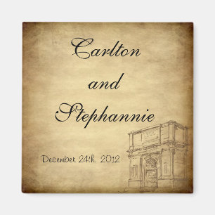 Hochzeit in Rom Magnet als Gastgeschenk