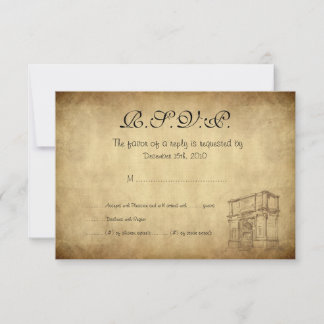 Hochzeit in Rom RSVP-Karte Einladung