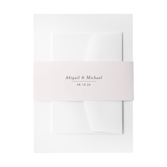 Hochzeit in Rosa Einladungsbanderole (Vorderseite Beispiel)