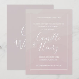 Hochzeit in Rosa, Rosa und Aquarell Einladung